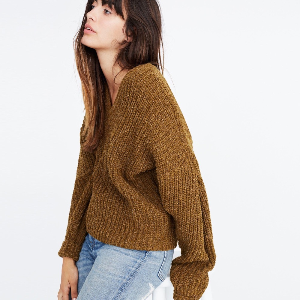 Madewell Pleat-Sleeve Pullover Sweater